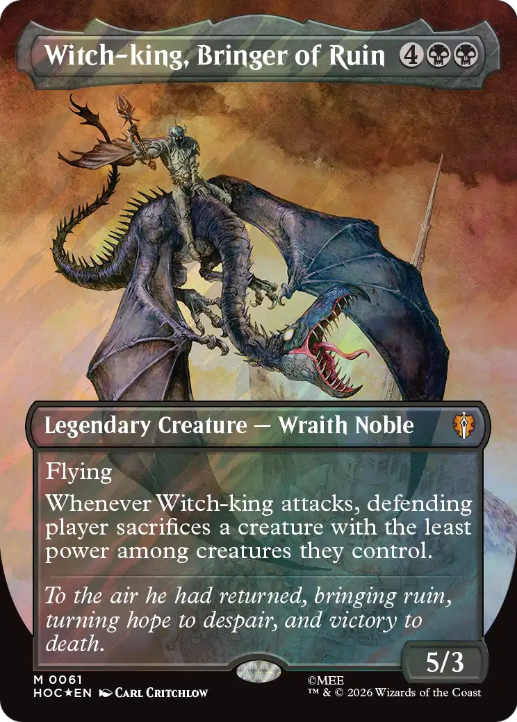 Witch-king, Bringer of Ruin (Borderless) (Surge Foil) [The Hobbit] | Gate City Games LLC