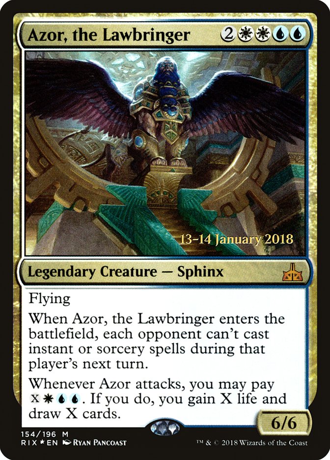 Azor, the Lawbringer [Rivals of Ixalan Prerelease Promos] | Gate City Games LLC