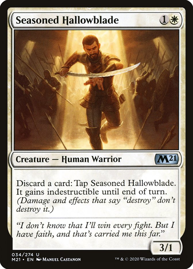 Seasoned Hallowblade [Core Set 2021] | Gate City Games LLC