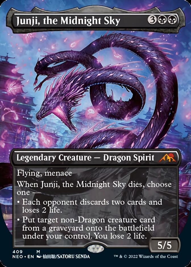 Junji, the Midnight Sky (Borderless Alternate Art) [Kamigawa: Neon Dynasty] | Gate City Games LLC
