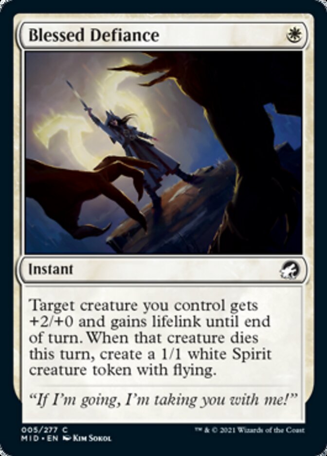 Blessed Defiance [Innistrad: Midnight Hunt] | Gate City Games LLC