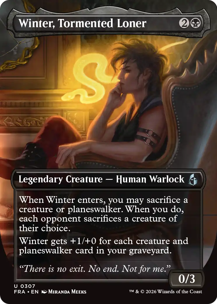 Winter, Tormented Loner (Borderless) [Reality Fracture] | Gate City Games LLC