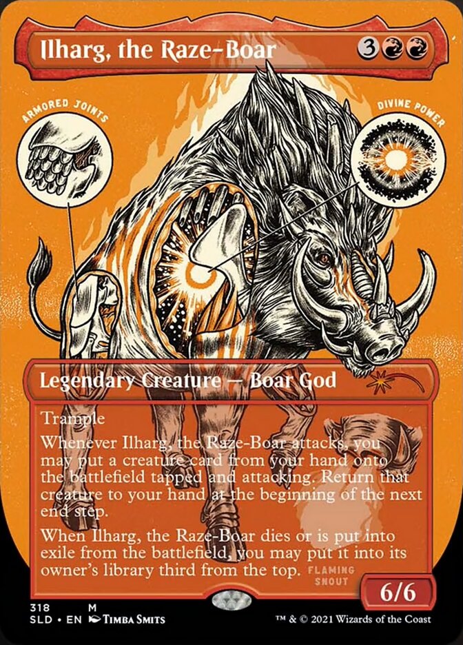 Ilharg, the Raze-Boar (Borderless Foil Etched) [Secret Lair Drop Series] | Gate City Games LLC