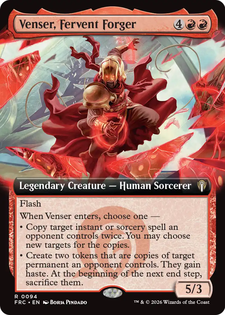 Venser, Fervent Forger (Extended Art) [Reality Fracture Commander] | Gate City Games LLC