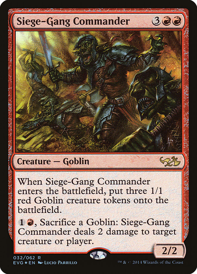 Siege-Gang Commander (Elves vs. Goblins) [Duel Decks Anthology] | Gate City Games LLC