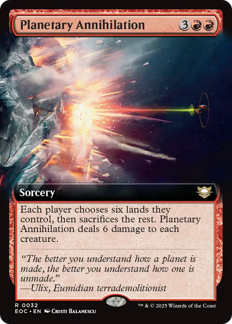 Planetary Annihilation (Extended Art) [Edge of Eternities Commander] | Gate City Games LLC
