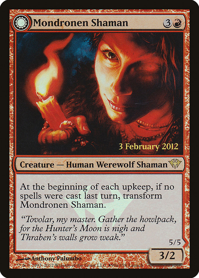 Mondronen Shaman // Tovolar's Magehunter (Launch) [Dark Ascension Promos] | Gate City Games LLC