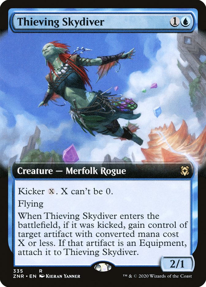 Thieving Skydiver (Extended Art) [Zendikar Rising] | Gate City Games LLC