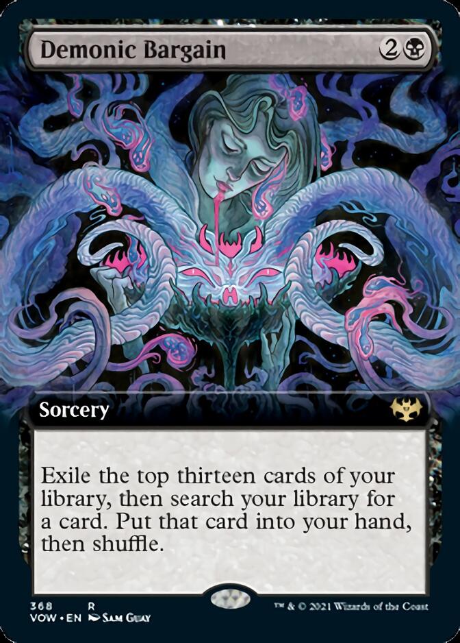 Demonic Bargain (Extended Art) [Innistrad: Crimson Vow] | Gate City Games LLC
