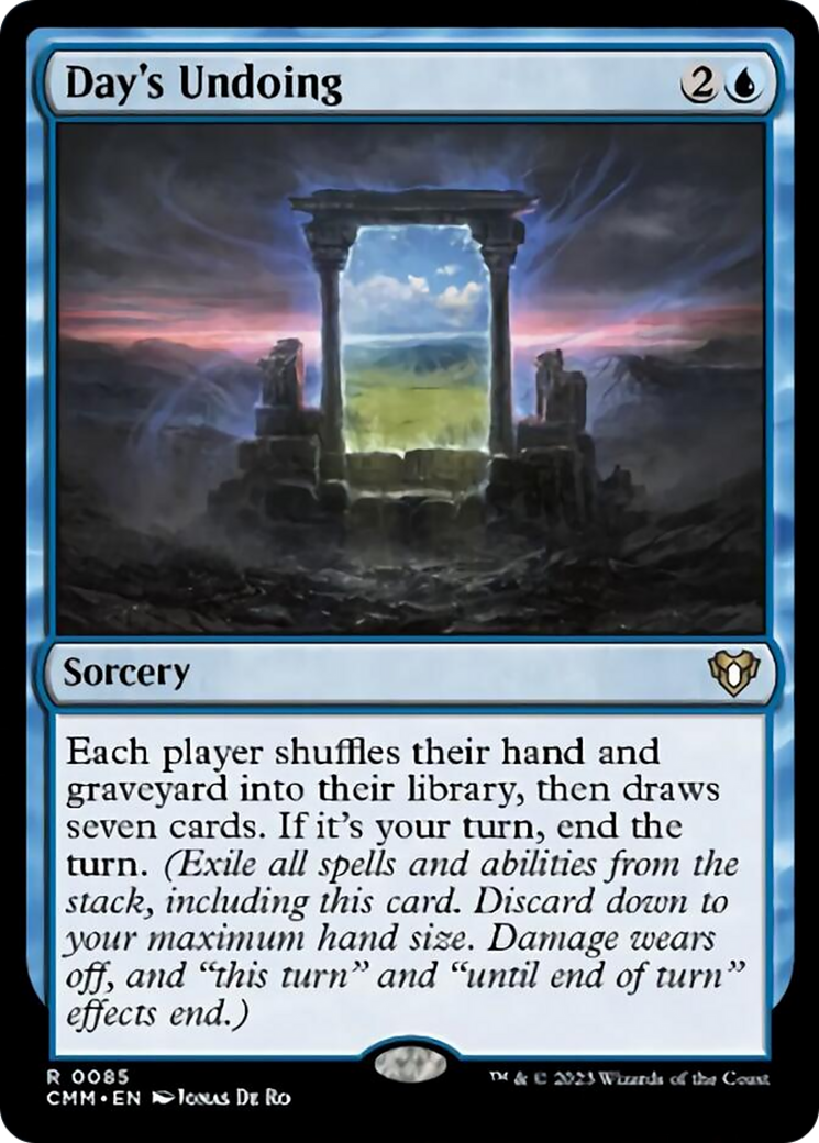 Day's Undoing [Commander Masters] | Gate City Games LLC