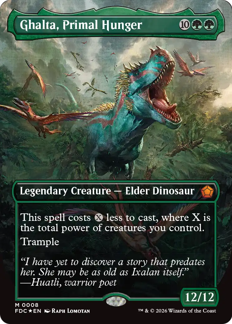 Ghalta, Primal Hunger (Borderless) [Foundations Commander] | Gate City Games LLC