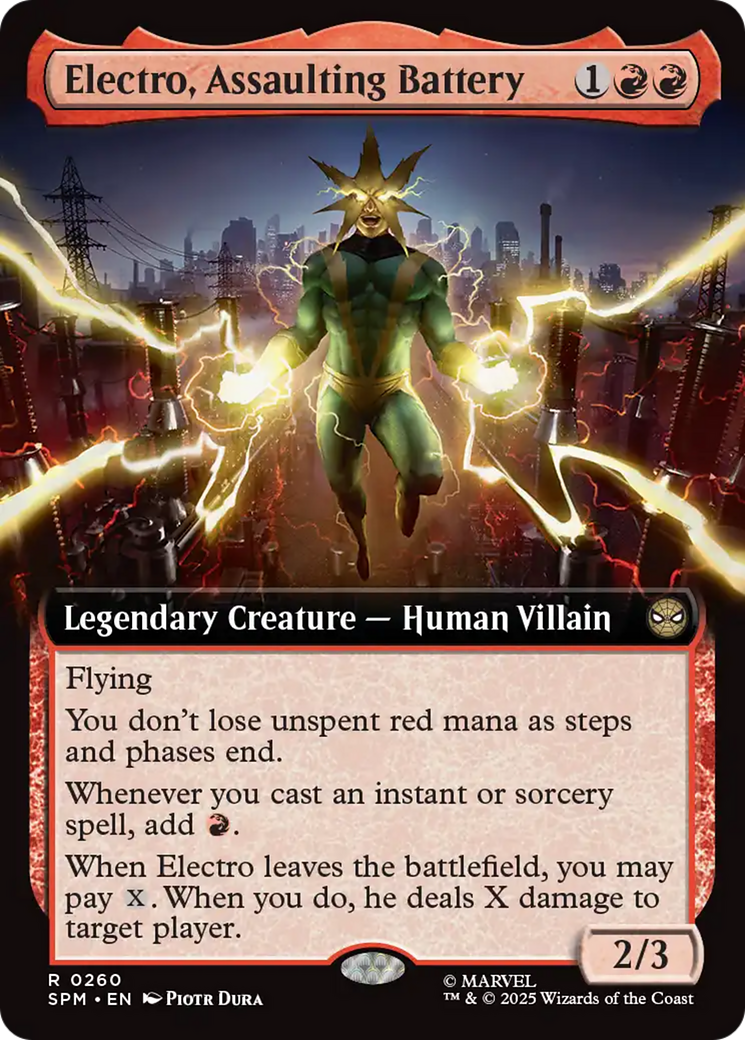Electro, Assaulting Battery (Extended Art) [Marvel's Spider-Man] | Gate City Games LLC