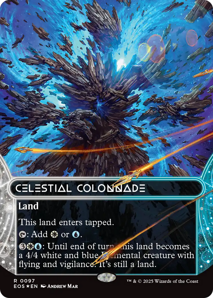 Celestial Colonnade (0097) (Borderless) (Galaxy Foil) [Edge of Eternities: Stellar Sights] | Gate City Games LLC
