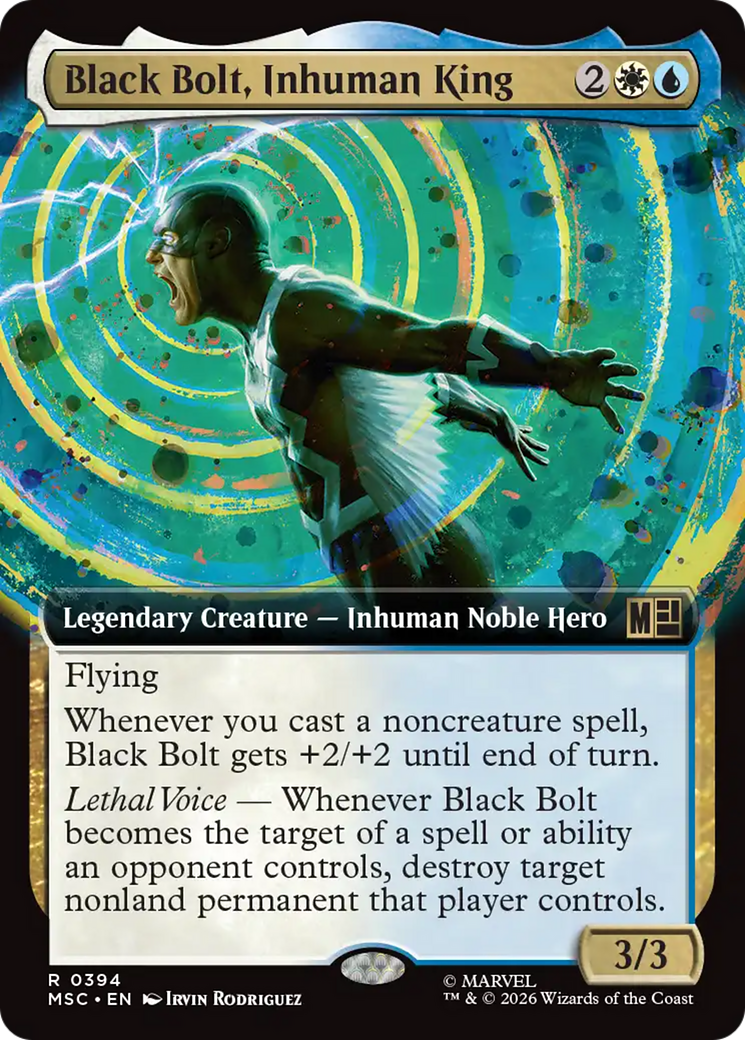 Black Bolt, Inhuman King (Extended Art) [Marvel Super Heroes Commander] | Gate City Games LLC
