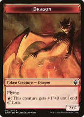 Dragon // Soldier Double-Sided Token [Commander Legends Tokens] | Gate City Games LLC