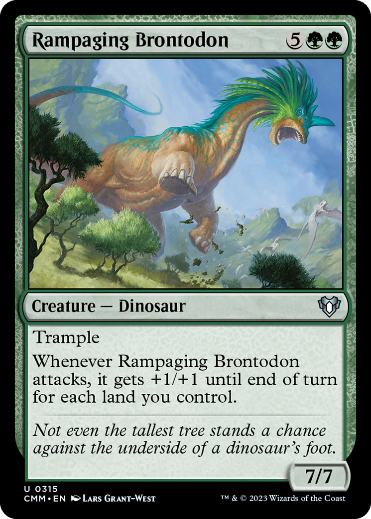 Rampaging Brontodon [Commander Masters] | Gate City Games LLC