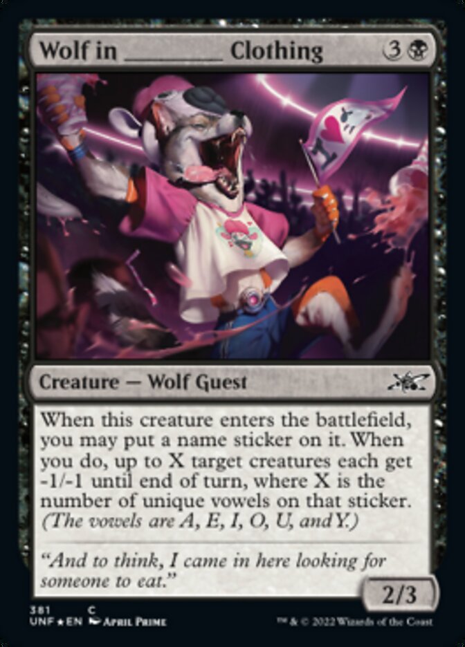 Wolf in _____ Clothing (Galaxy Foil) [Unfinity] | Gate City Games LLC