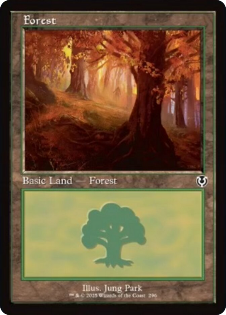 Forest (296) (Retro Frame) [Innistrad Remastered] | Gate City Games LLC