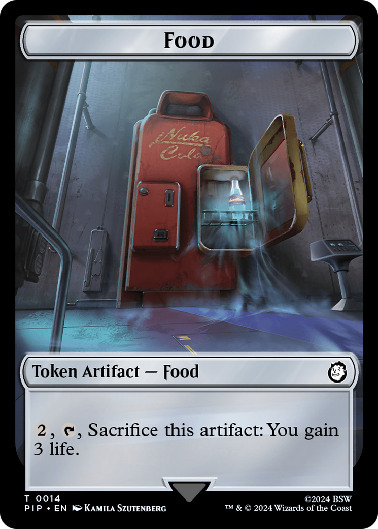 Food (0014) // Human Soldier Double-Sided Token [Fallout Tokens] | Gate City Games LLC