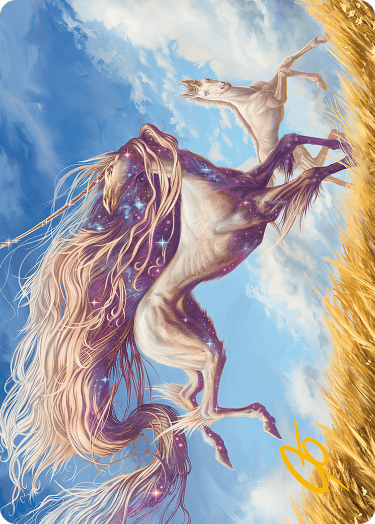 Nyxborn Unicorn Art Card (Gold-Stamped Signature) [Modern Horizons 3 Art Series] | Gate City Games LLC