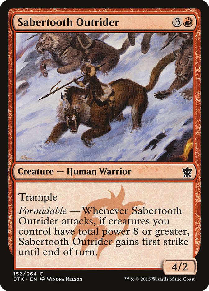 Sabertooth Outrider [Dragons of Tarkir] | Gate City Games LLC