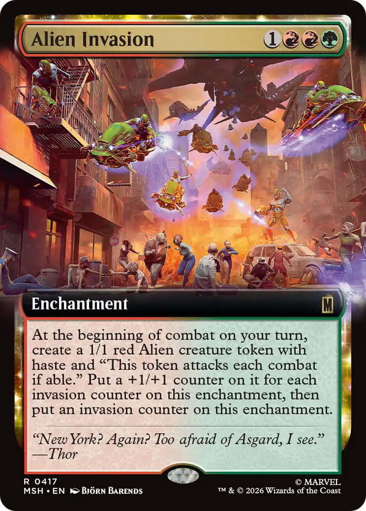 Alien Invasion (Extended Art) [Marvel Super Heroes] | Gate City Games LLC