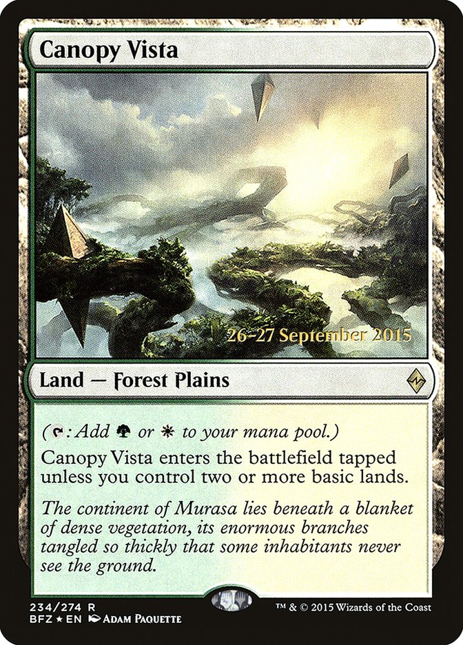 Canopy Vista [Battle for Zendikar Prerelease Promos] | Gate City Games LLC