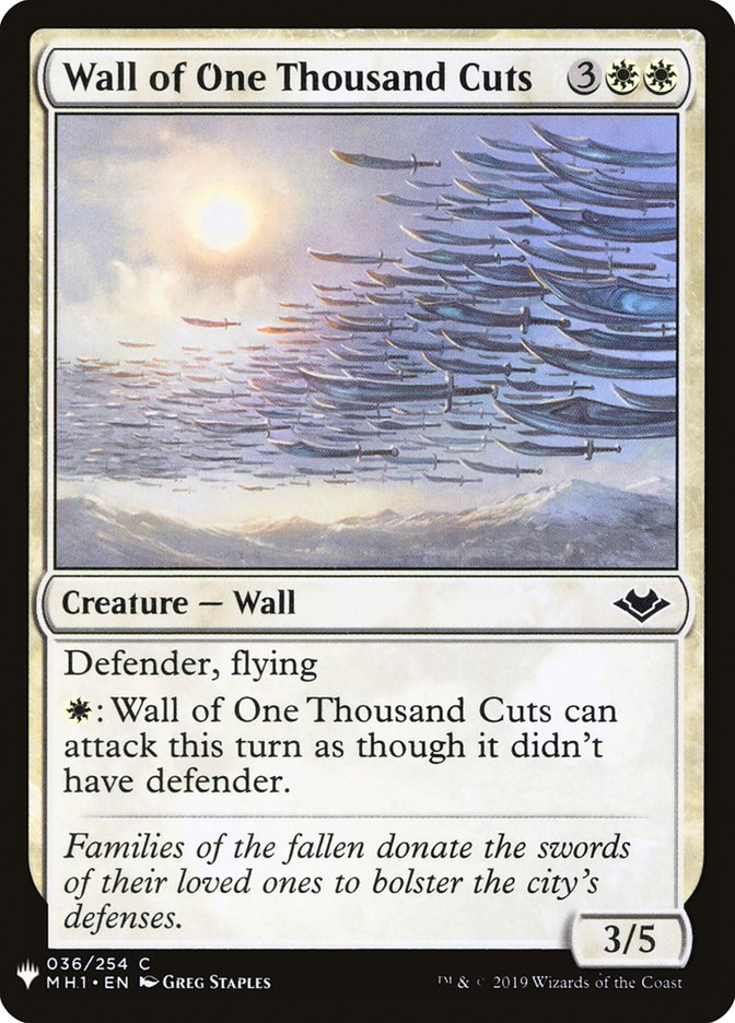 Wall of One Thousand Cuts [Mystery Booster] | Gate City Games LLC