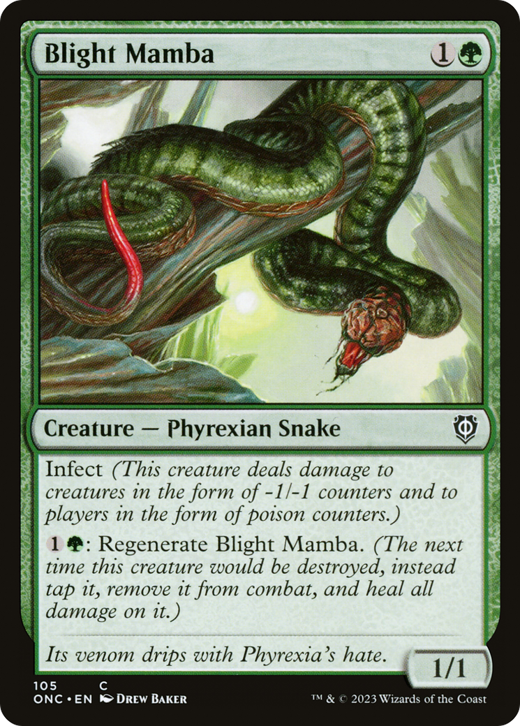 Blight Mamba [Phyrexia: All Will Be One Commander] | Gate City Games LLC