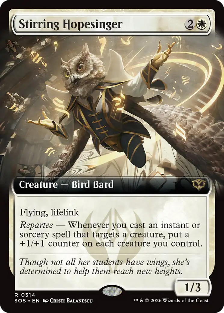 Stirring Hopesinger (Extended Art) [Secrets of Strixhaven] | Gate City Games LLC