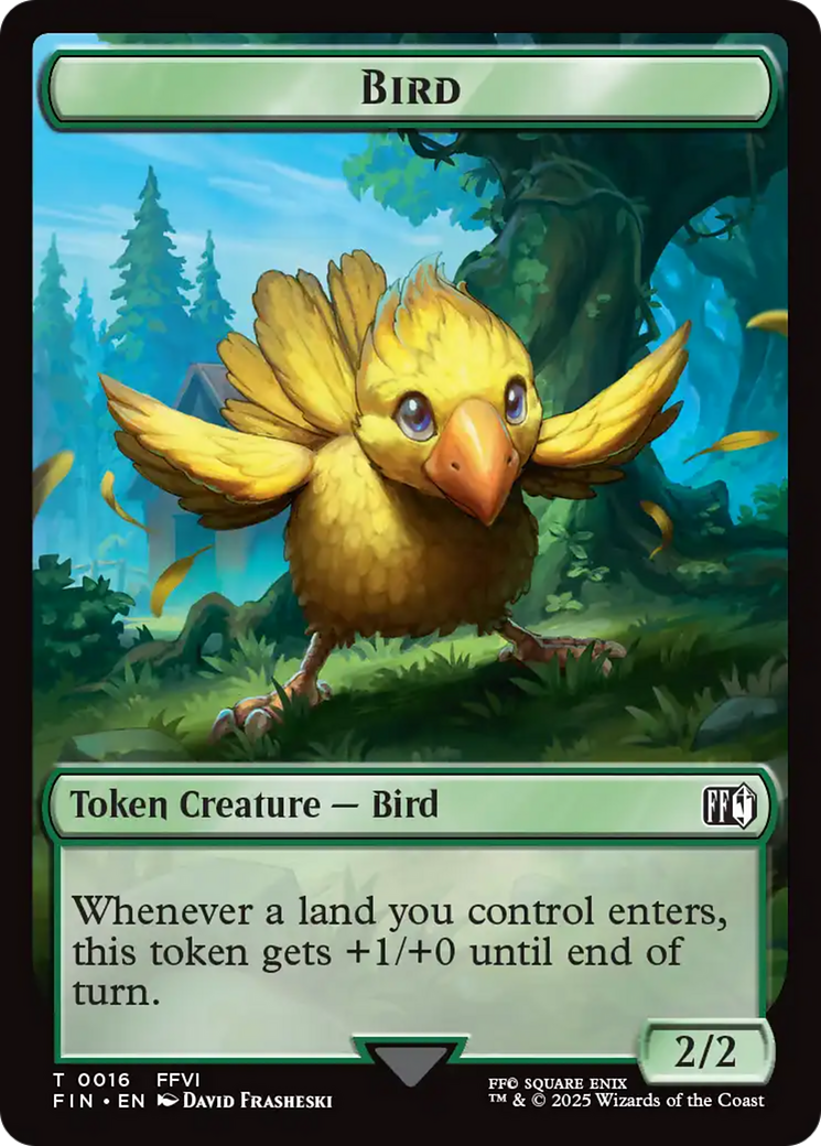 Bird (0016) // Wizard (0014) Double-Sided Token [FINAL FANTASY Tokens] | Gate City Games LLC