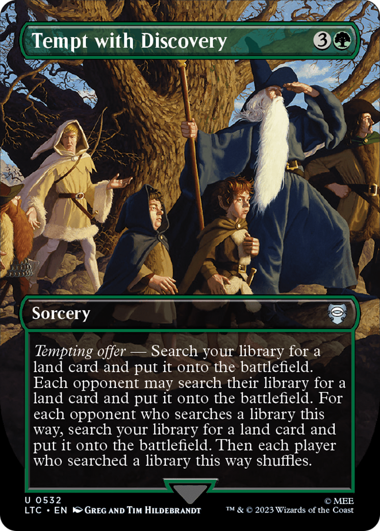 Tempt with Discovery (Borderless) [The Lord of the Rings: Tales of Middle-Earth Commander] | Gate City Games LLC