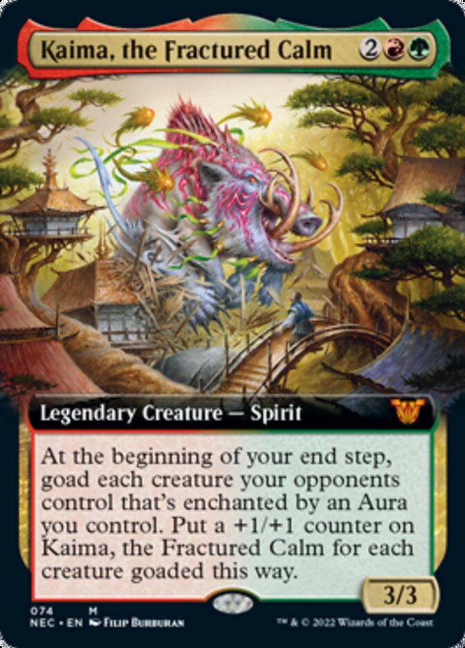 Kaima, the Fractured Calm (Extended Art) [Kamigawa: Neon Dynasty Commander] | Gate City Games LLC