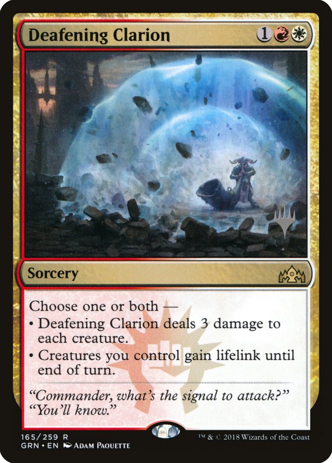 Deafening Clarion (Promo Pack) [Guilds of Ravnica Promos] | Gate City Games LLC