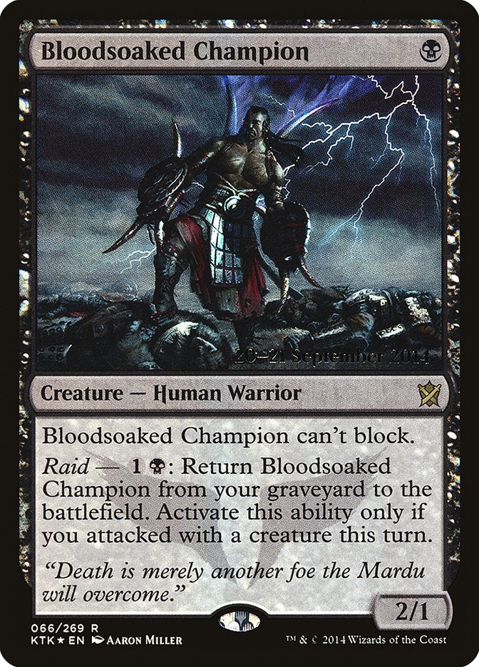 Bloodsoaked Champion [Khans of Tarkir Prerelease Promos] | Gate City Games LLC