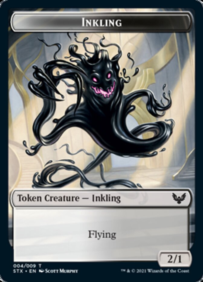 Fractal // Inkling Double-Sided Token [Strixhaven: School of Mages Tokens] | Gate City Games LLC