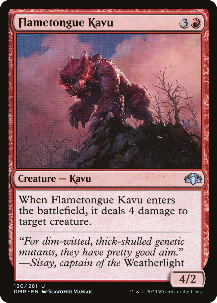 Flametongue Kavu [Dominaria Remastered] | Gate City Games LLC