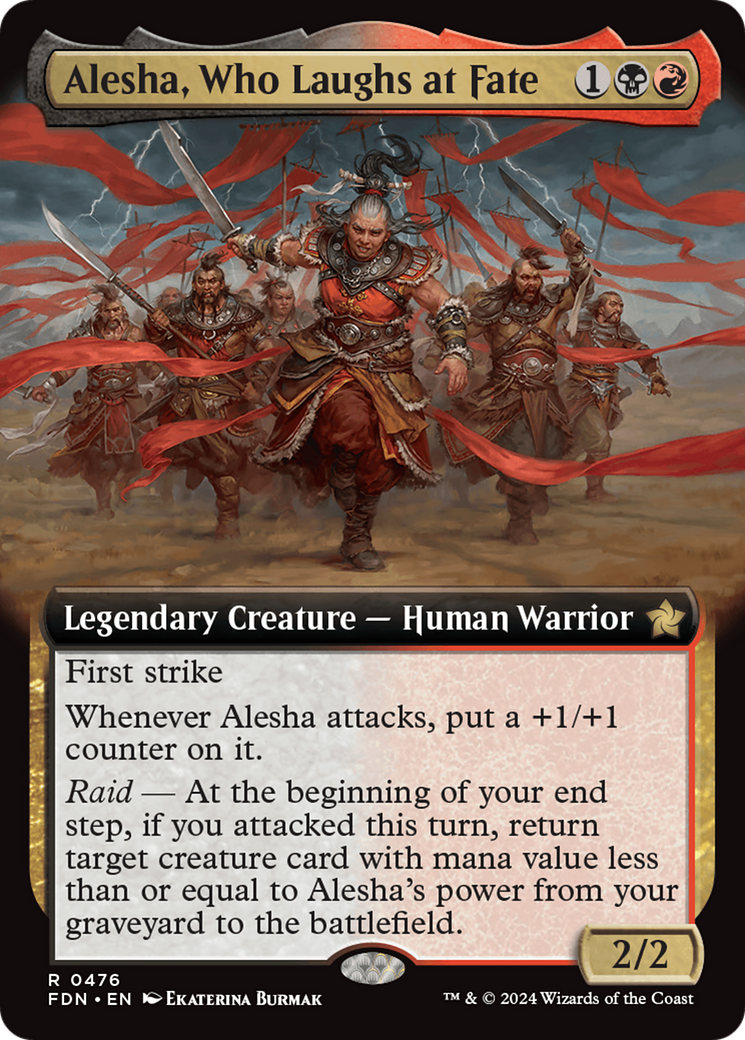 Alesha, Who Laughs at Fate (Extended Art) [Foundations] | Gate City Games LLC