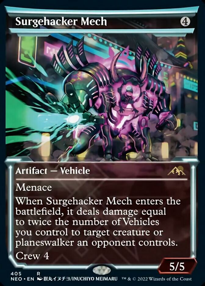 Surgehacker Mech (Showcase Soft Glow) [Kamigawa: Neon Dynasty] | Gate City Games LLC