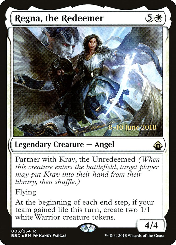 Regna, the Redeemer [Battlebond Prerelease Promos] | Gate City Games LLC
