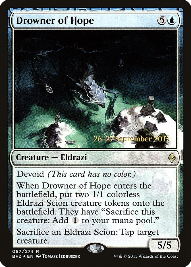 Drowner of Hope [Battle for Zendikar Prerelease Promos] | Gate City Games LLC