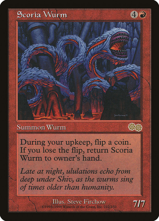 Scoria Wurm [Urza's Saga] | Gate City Games LLC