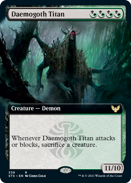 Daemogoth Titan (Extended Art) [Strixhaven: School of Mages] | Gate City Games LLC