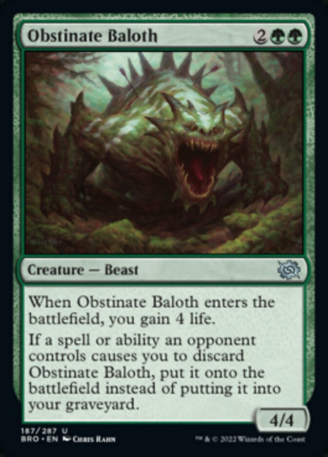 Obstinate Baloth [The Brothers' War] | Gate City Games LLC