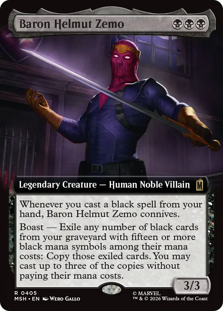 Baron Helmut Zemo (Extended Art) [Marvel Super Heroes] | Gate City Games LLC