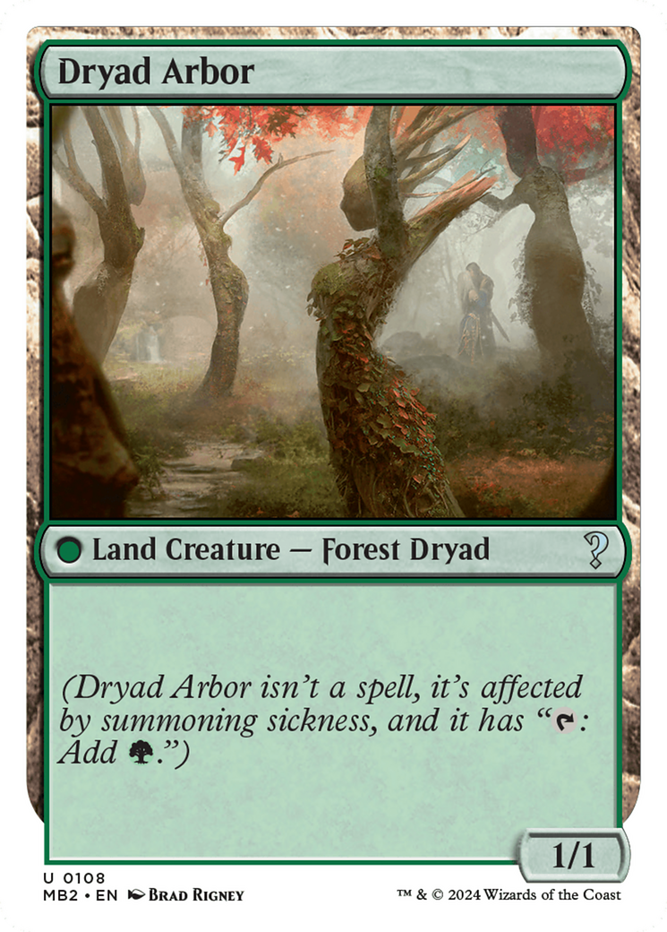 Dryad Arbor (White Border) [Mystery Booster 2] | Gate City Games LLC