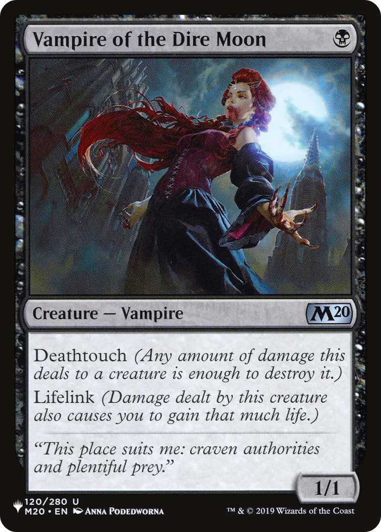 Vampire of the Dire Moon [The List] | Gate City Games LLC