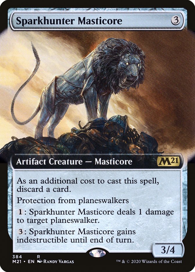 Sparkhunter Masticore (Extended Art) [Core Set 2021] | Gate City Games LLC