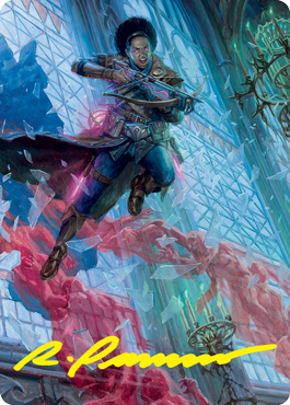 Kaya, Geist Hunter Art Card (Gold-Stamped Signature) [Innistrad: Crimson Vow Art Series] | Gate City Games LLC