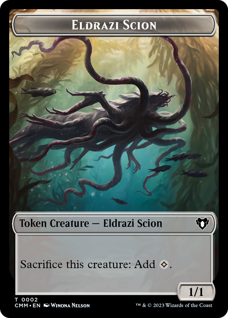 Manifest // Eldrazi Scion Double-Sided Token [Commander Masters Tokens] | Gate City Games LLC
